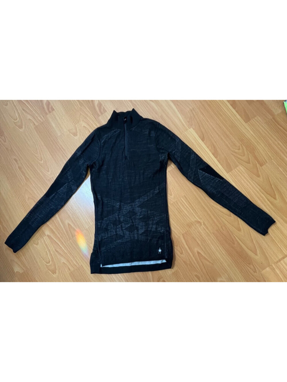 Smartwool Intraknit Thermal Merino 1/4 Zip Womens XS Black Base Layer SW016261
